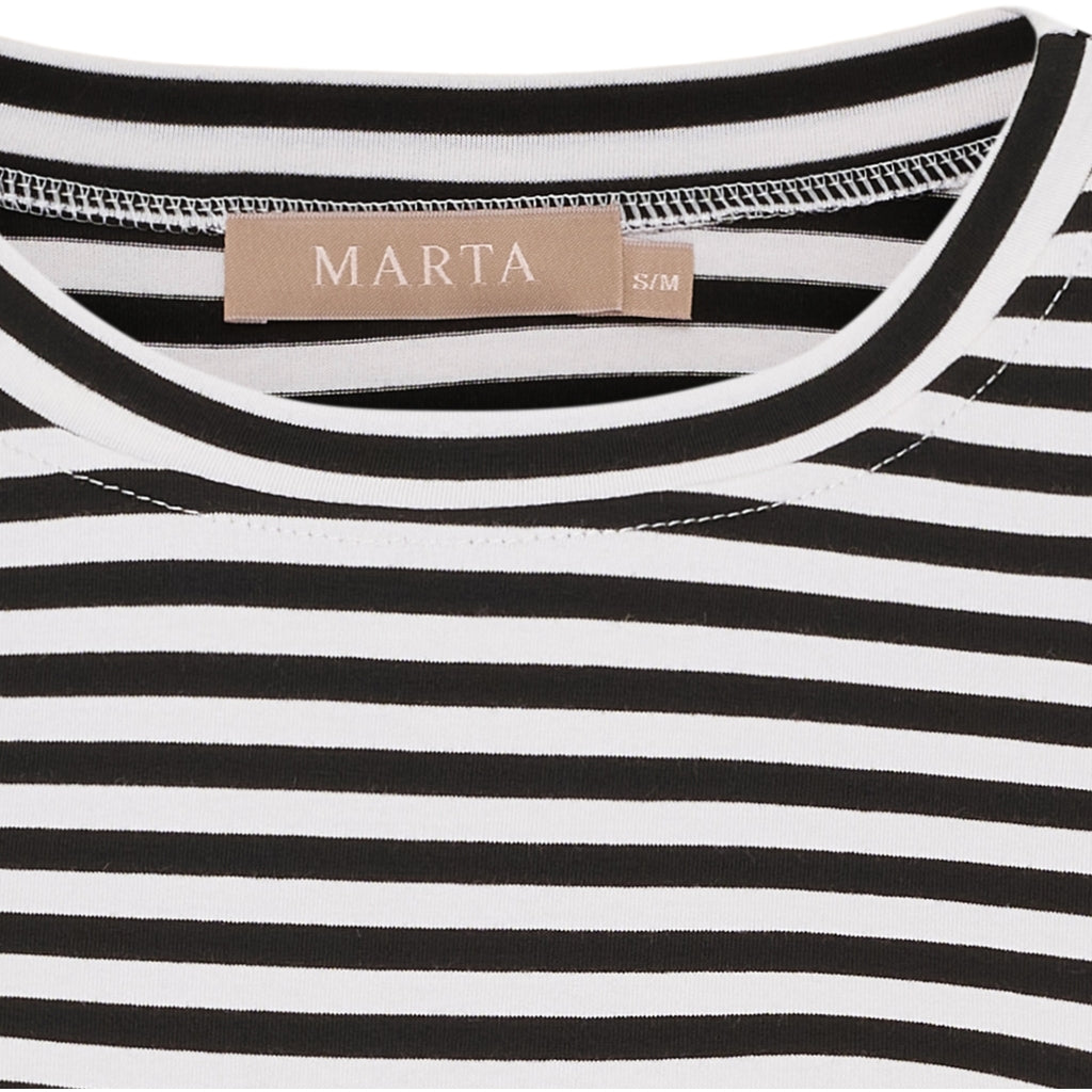 MARTA DU CHATEAU Marta du Chateau dame T-Shirt MdcEnrica 258036 T-shirt Black Stripe