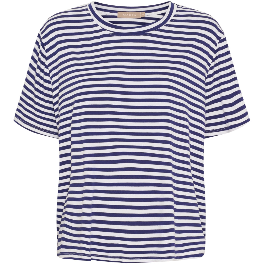 MARTA DU CHATEAU Marta du Chateau dame T-Shirt MdcEnrica 258036 T-shirt Blue Scuro Stripe