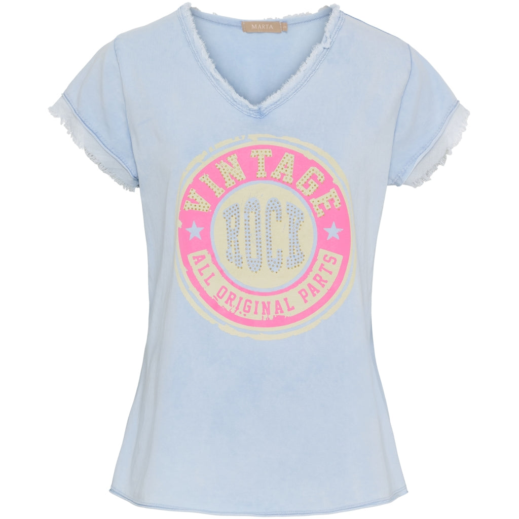 MARTA DU CHATEAU Marta du Chateau dame T-Shirt MdcFabiola 2503 T-shirt Celeste
