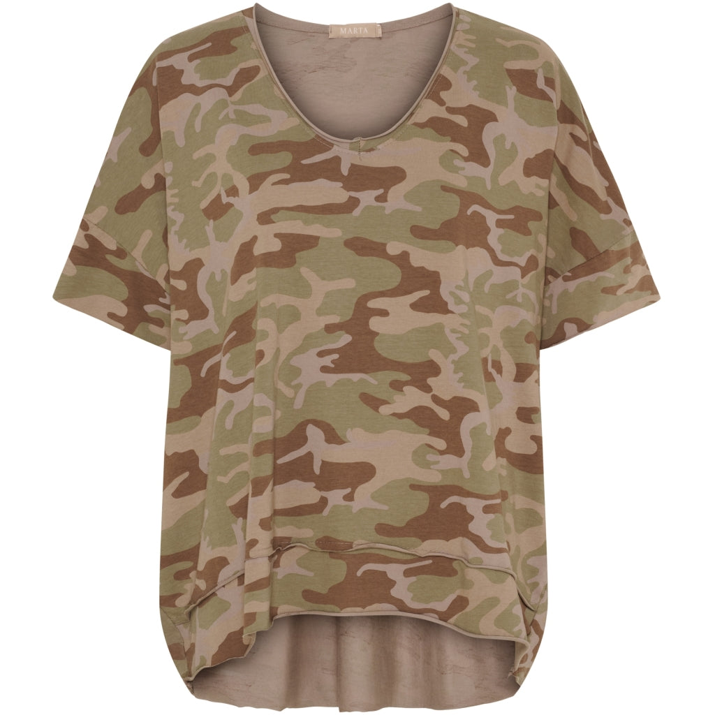 MARTA DU CHATEAU Marta du Chateau dame T-Shirt MdcHarper 2436C T-shirt Green Camo