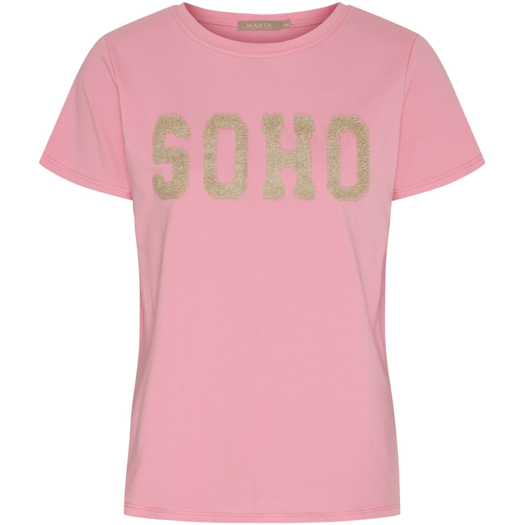 MARTA DU CHATEAU Marta du Chateau dame T-Shirt MdcHerdis 84275 T-shirt Rosa Barbie/Beige