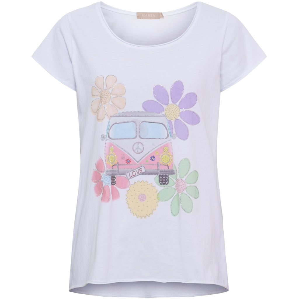 MARTA DU CHATEAU Marta du Chateau dame T-Shirt MdcMarie 1535 T-shirt Flower Bus