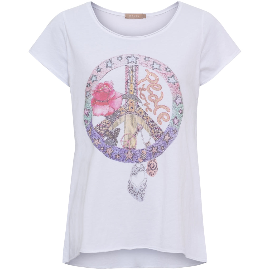 MARTA DU CHATEAU Marta du Chateau dame T-Shirt MdcMarie 1535 T-shirt Multi Peace