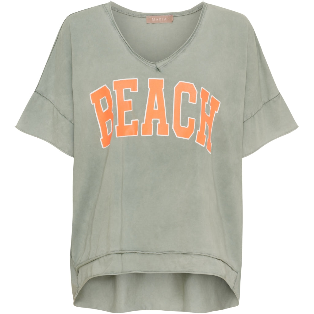 MARTA DU CHATEAU Marta du Chateau dame T-Shirt MdcNella 2436/B T-shirt Military/Arancio