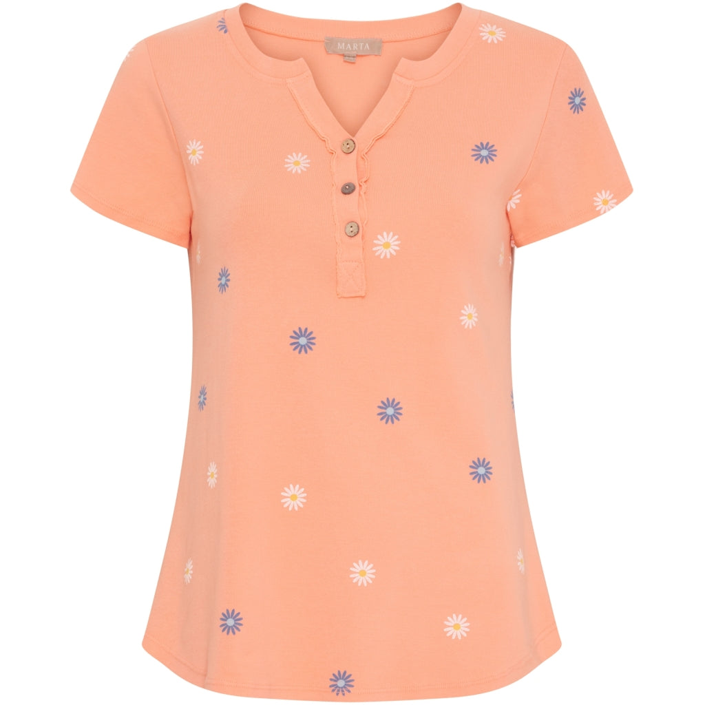 MARTA DU CHATEAU Marta du Chateau dame T-shirt MdcCecilie 2553-D T-shirt Salmone