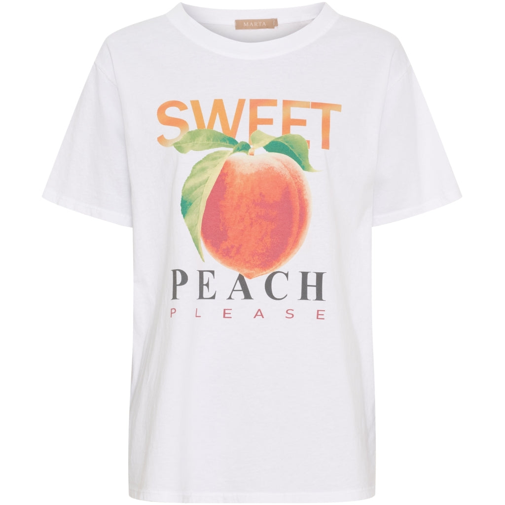 MARTA DU CHATEAU Marta du Chateau dame T-shirt MdcInge -0532 T-shirt White Peach