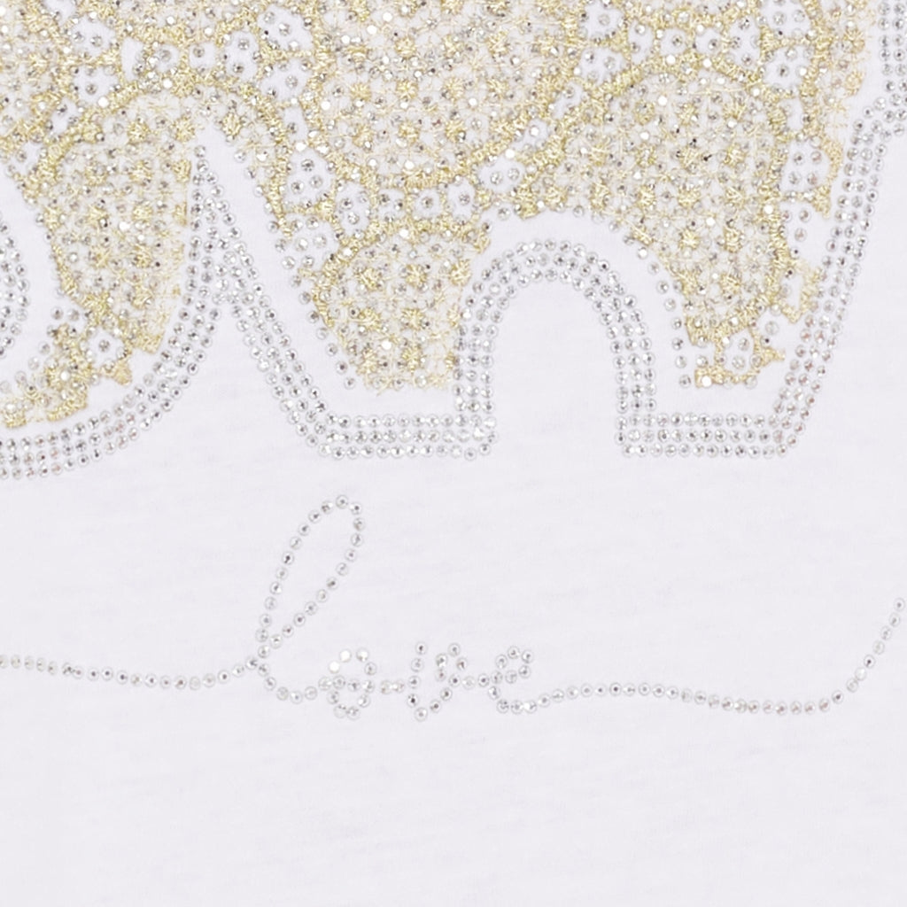 MARTA DU CHATEAU Marta du Chateau dame T-shirt MdcMarie 1535 T-shirt White Love Elephant
