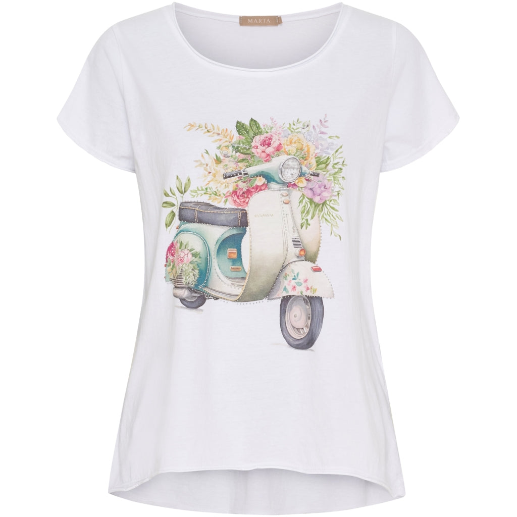 MARTA DU CHATEAU Marta du Chateau dame T-shirt MdcMarie 1535 T-shirt White Vespa