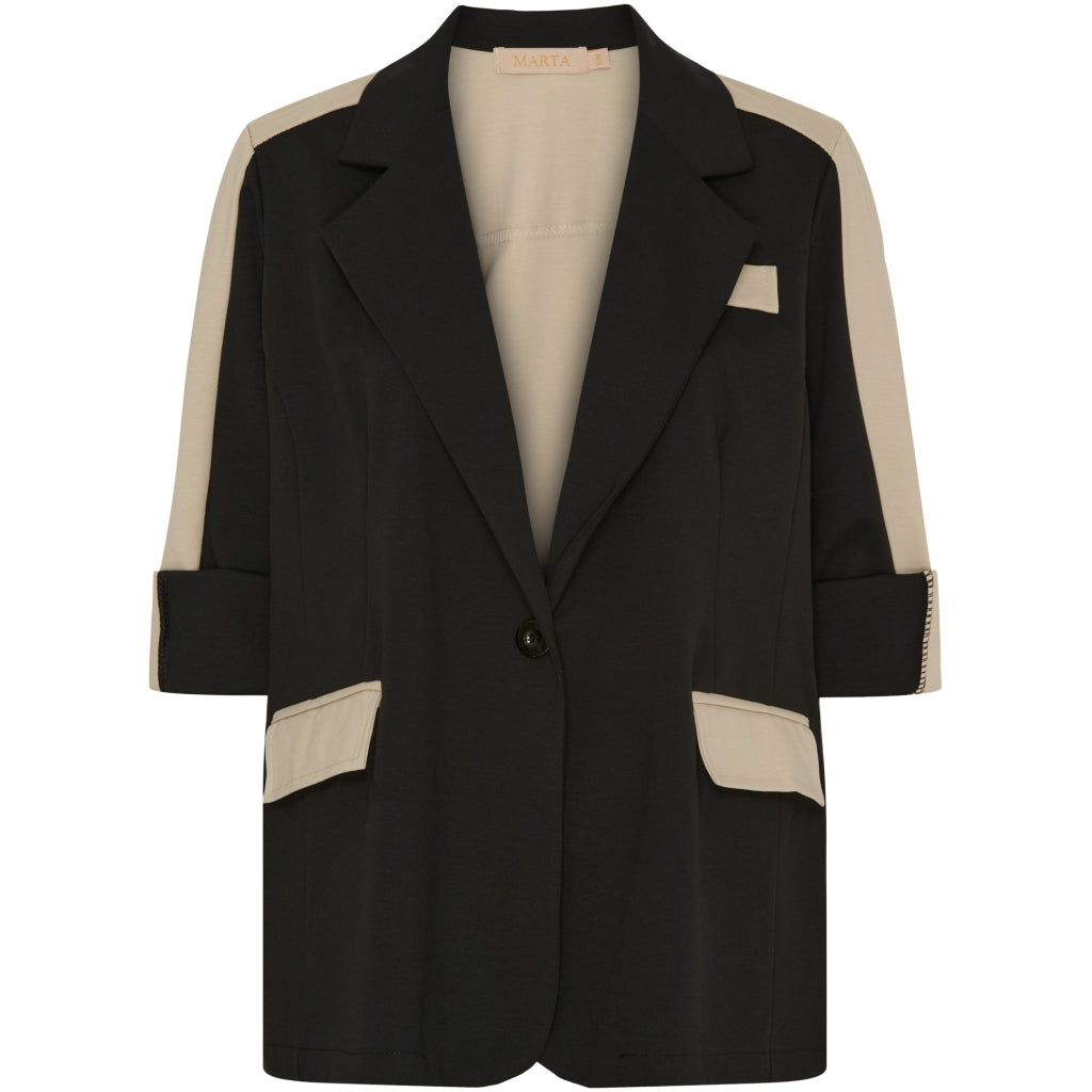 MARTA DU CHATEAU Marta du Chateau dame blazer MdcMadelina 69237 Blazer Black/Beige