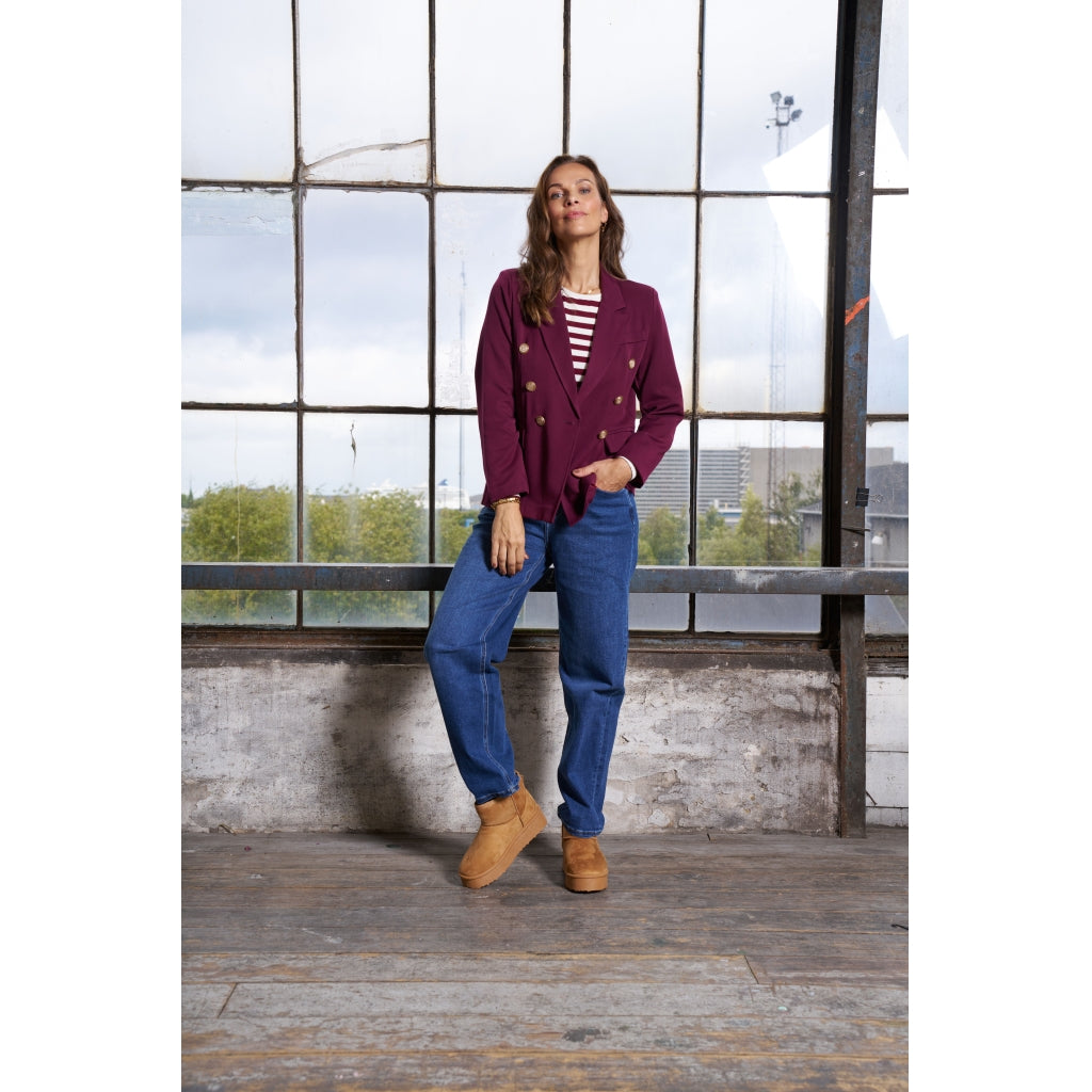 MARTA DU CHATEAU Marta du Chateau dame blazer MdcTopaz 2518109 Blazer Bordeaux6269