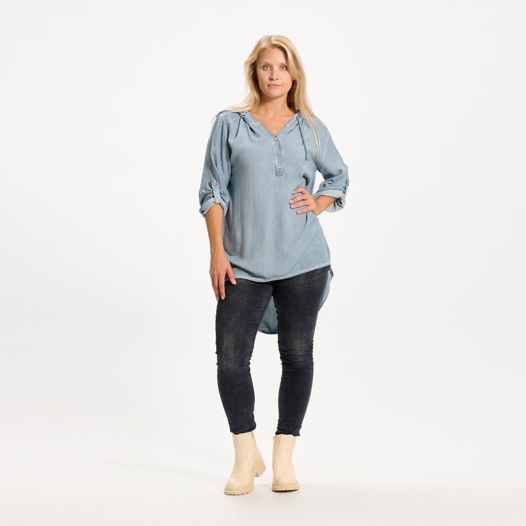 MARTA DU CHATEAU Marta du Chateau dame bluse 31255 Restudsalg Coldwash Stone