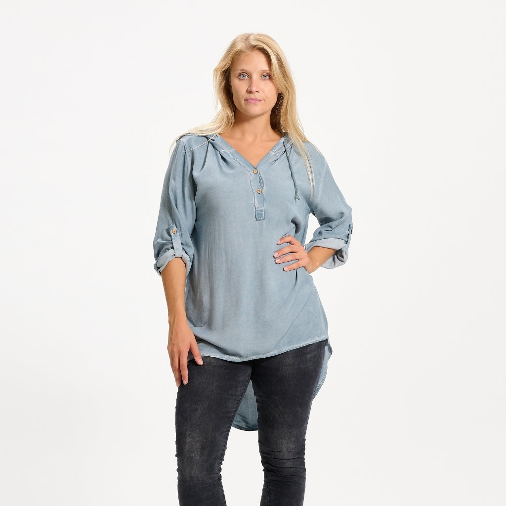 MARTA DU CHATEAU Marta du Chateau dame bluse 31255 Restudsalg Coldwash Stone