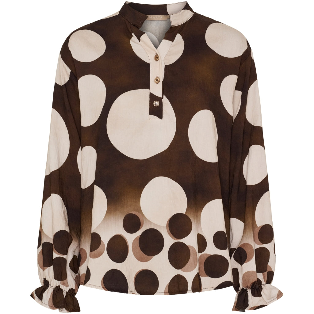 MARTA DU CHATEAU Marta du Chateau dame bluse MdcAspen 7704 Shirt MarroneEZ552DB