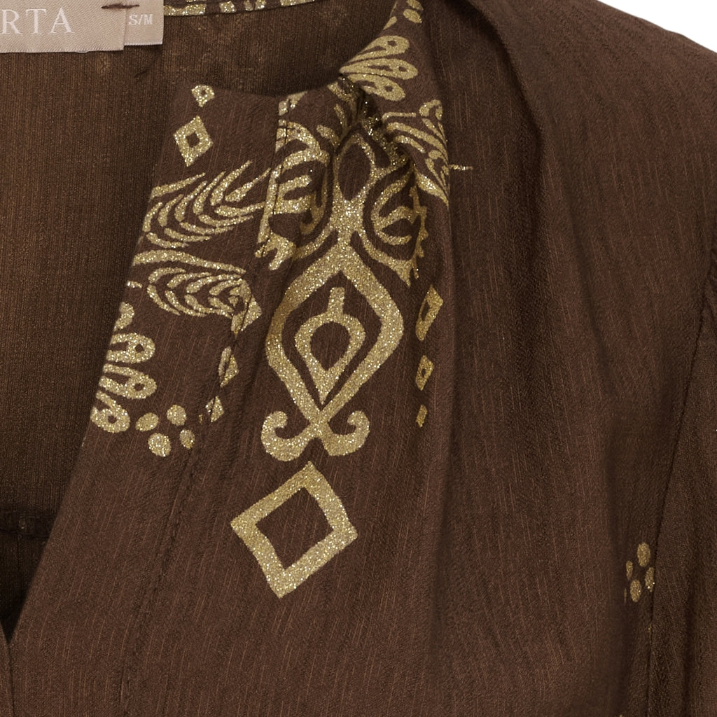 MARTA DU CHATEAU Marta du Chateau dame bluse MdcBayleaf 7705 Shirt Moro30