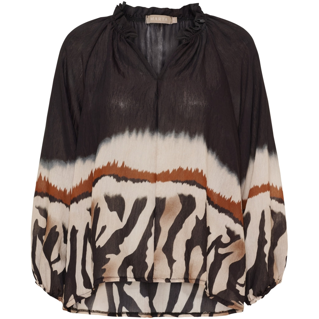 MARTA DU CHATEAU Marta du Chateau dame bluse MdcBelladonna 003 Shirt Nero