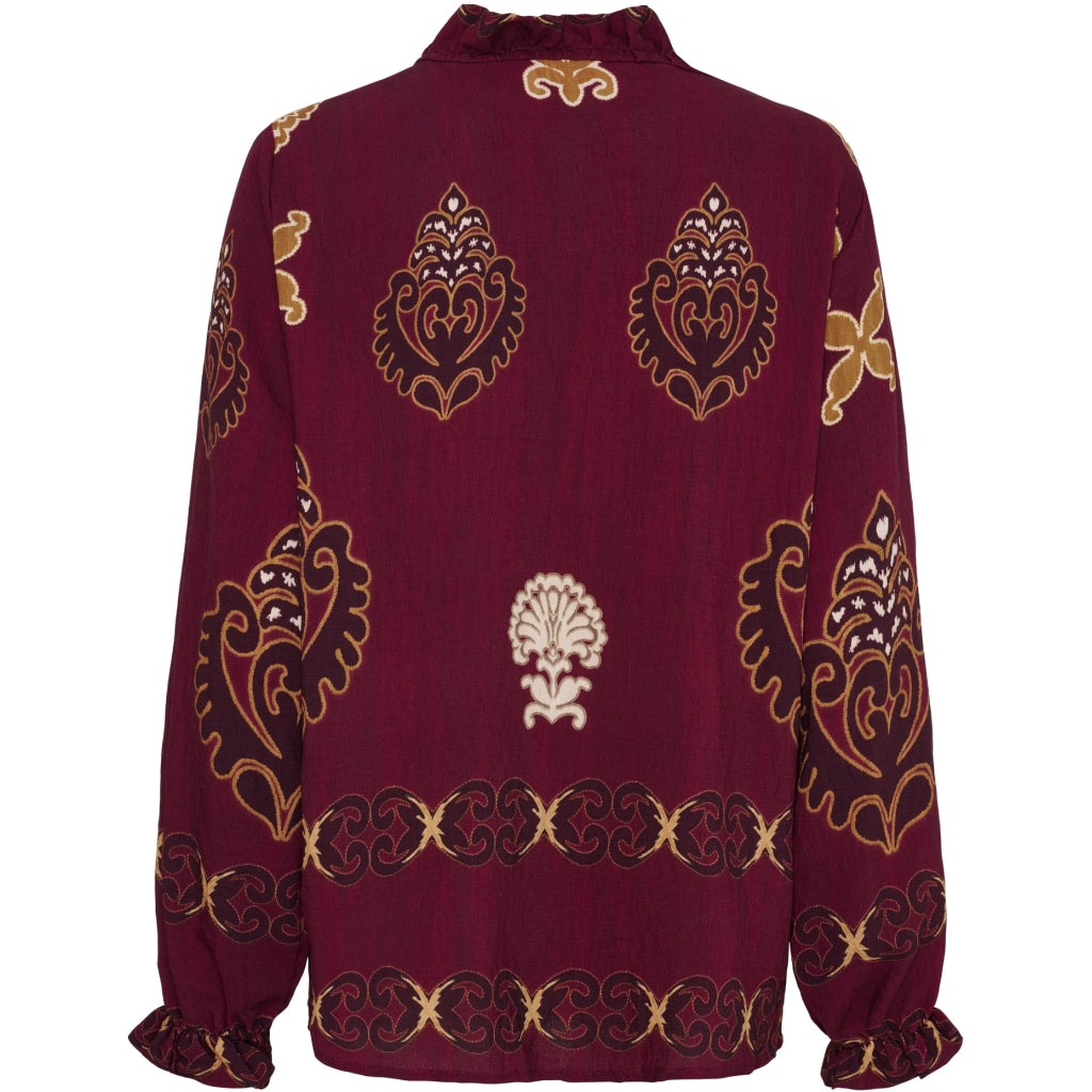 MARTA DU CHATEAU Marta du Chateau dame bluse MdcBrook 7648 Shirt Bordeaux3257tpk