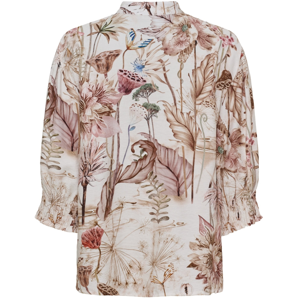 MARTA DU CHATEAU Marta du Chateau dame bluse MdcCharlie 6892 Shirt BeigeXPA5021