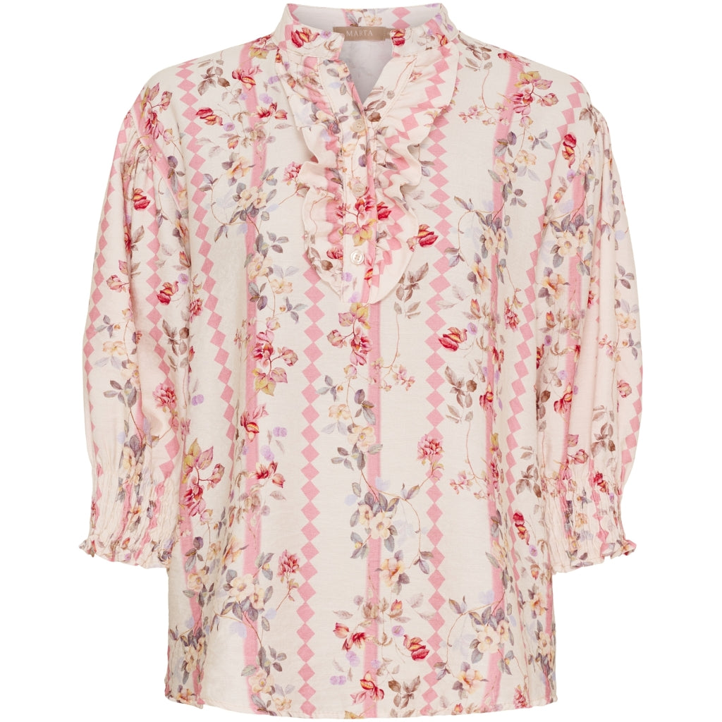 MARTA DU CHATEAU Marta du Chateau dame bluse MdcCharlie 6892 Shirt Rosa2319TPS