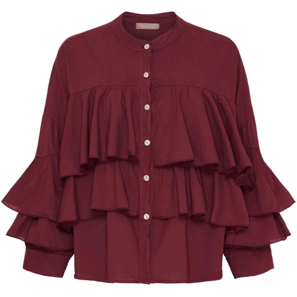 MARTA DU CHATEAU Marta du Chateau dame bluse MdcDebbie 258638 Blouse Bordeaux6269
