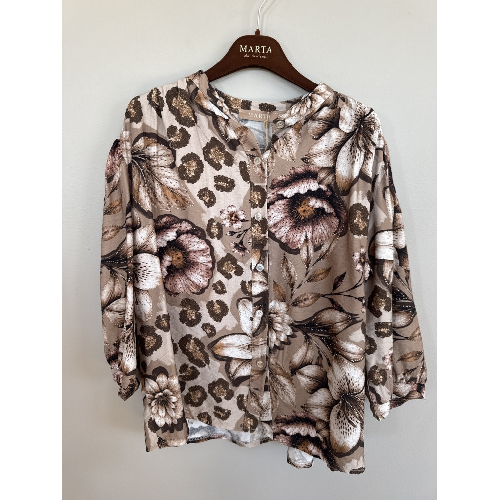 MARTA DU CHATEAU Marta du Chateau dame bluse MdcDestiny 8044 Blouse Camello1948ppg