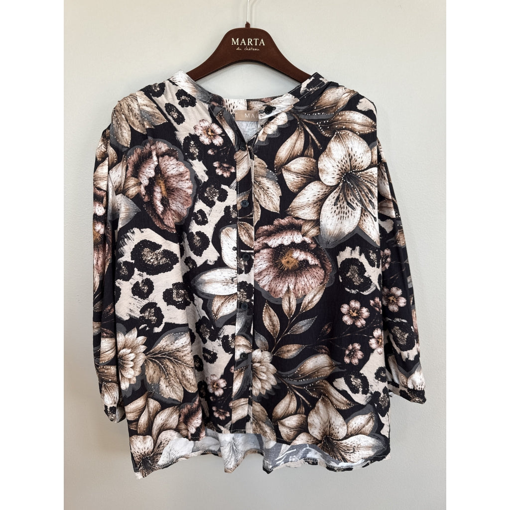 MARTA DU CHATEAU Marta du Chateau dame bluse MdcDestiny 8044 Blouse Nero1948ppg