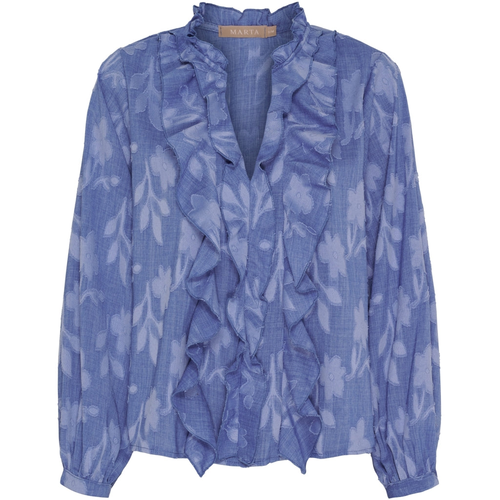 MARTA DU CHATEAU Marta du Chateau dame bluse MdcElea 58221 Shirt Denim