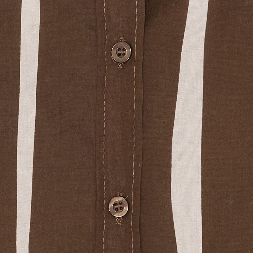 MARTA DU CHATEAU Marta du Chateau dame bluse MdcEvelina 58130M Shirt Brown Stripe
