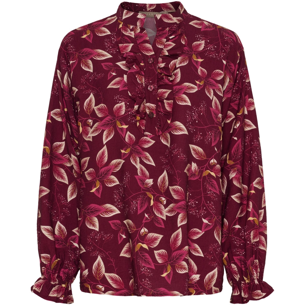 MARTA DU CHATEAU Marta du Chateau dame bluse MdcJoceline 5891 Shirt Bordeaux840TPN