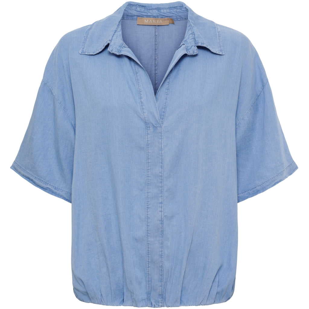 MARTA DU CHATEAU Marta du Chateau dame bluse MdcMakayla 8204 Shirt Light blue