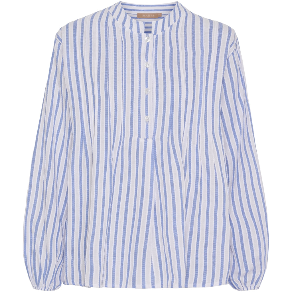 MARTA DU CHATEAU Marta du Chateau dame bluse MdcMaren 7912 Shirt Celeste
