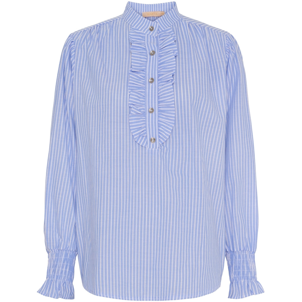 MARTA DU CHATEAU Marta du Chateau dame bluse MdcMargaux 6811 Shirt Celeste