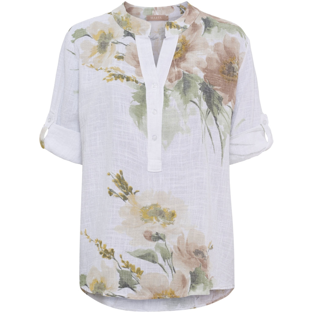 MARTA DU CHATEAU Marta du Chateau dame bluse MdcNadira 9122 Shirt White