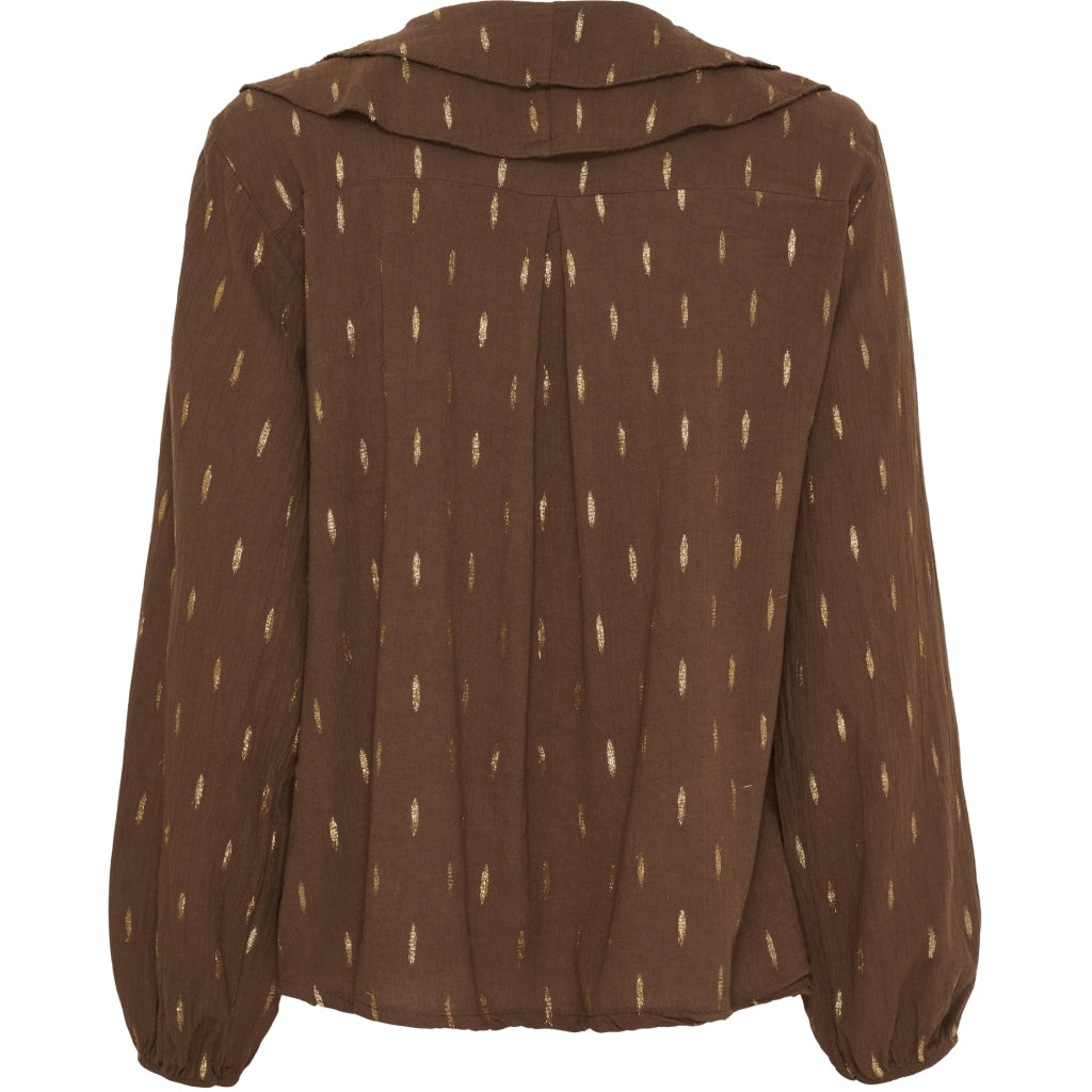 MARTA DU CHATEAU Marta du Chateau dame bluse MdcOasis 7657 Shirt Chocolate2918
