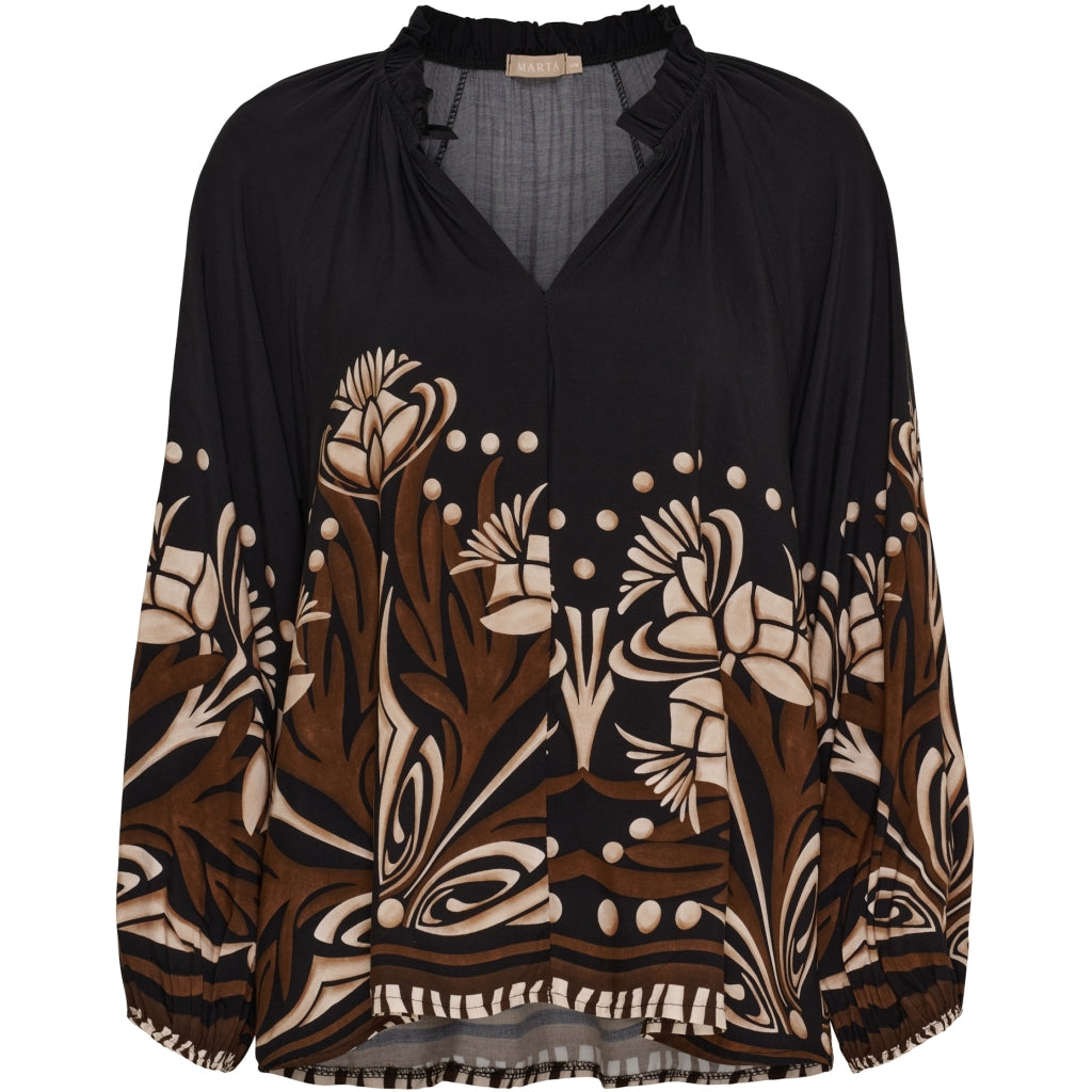 MARTA DU CHATEAU Marta du Chateau dame bluse MdcOctavia 003B Shirt BlackNG313BA
