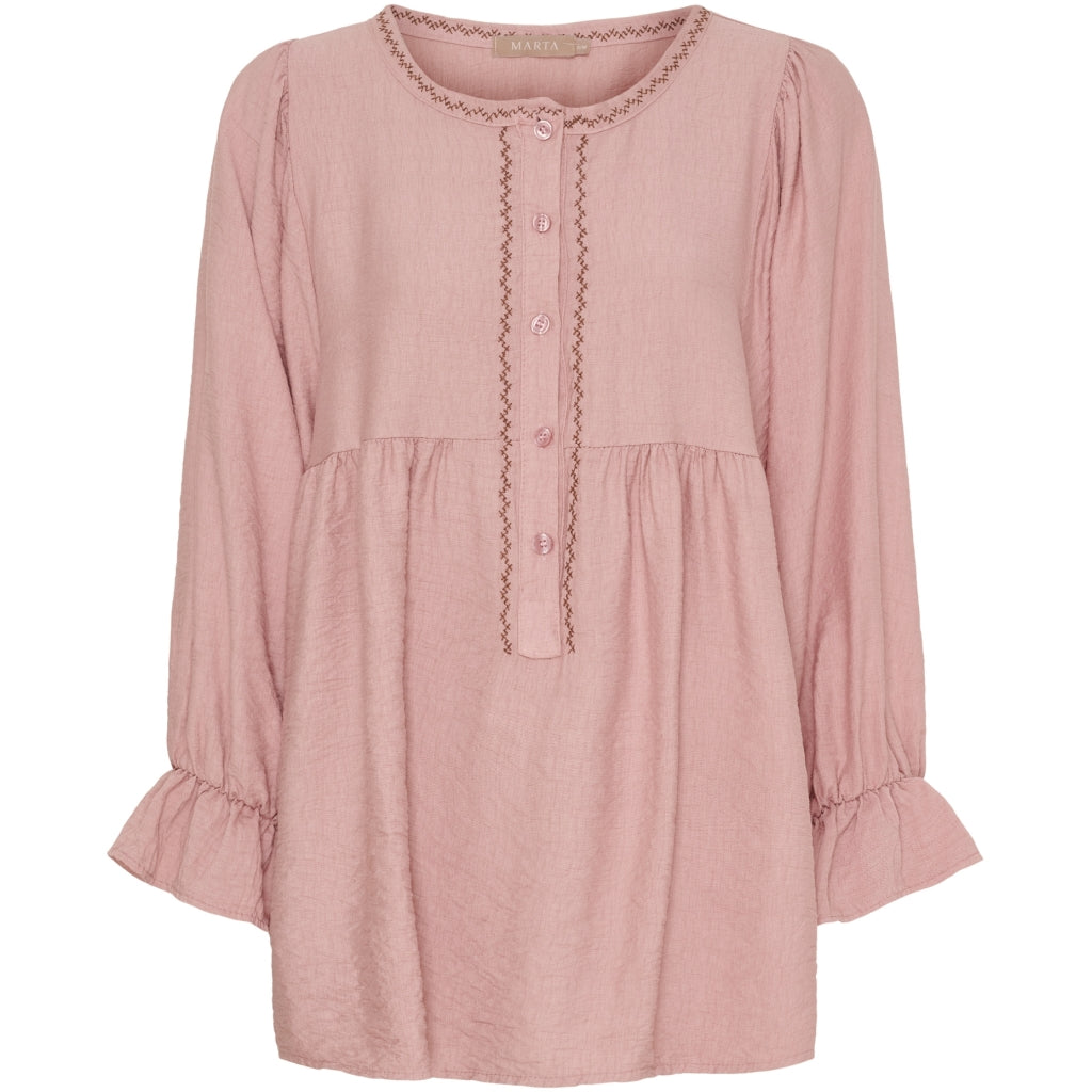 MARTA DU CHATEAU Marta du Chateau dame bluse MdcPoppy 7473 Shirt RosaBlush2003