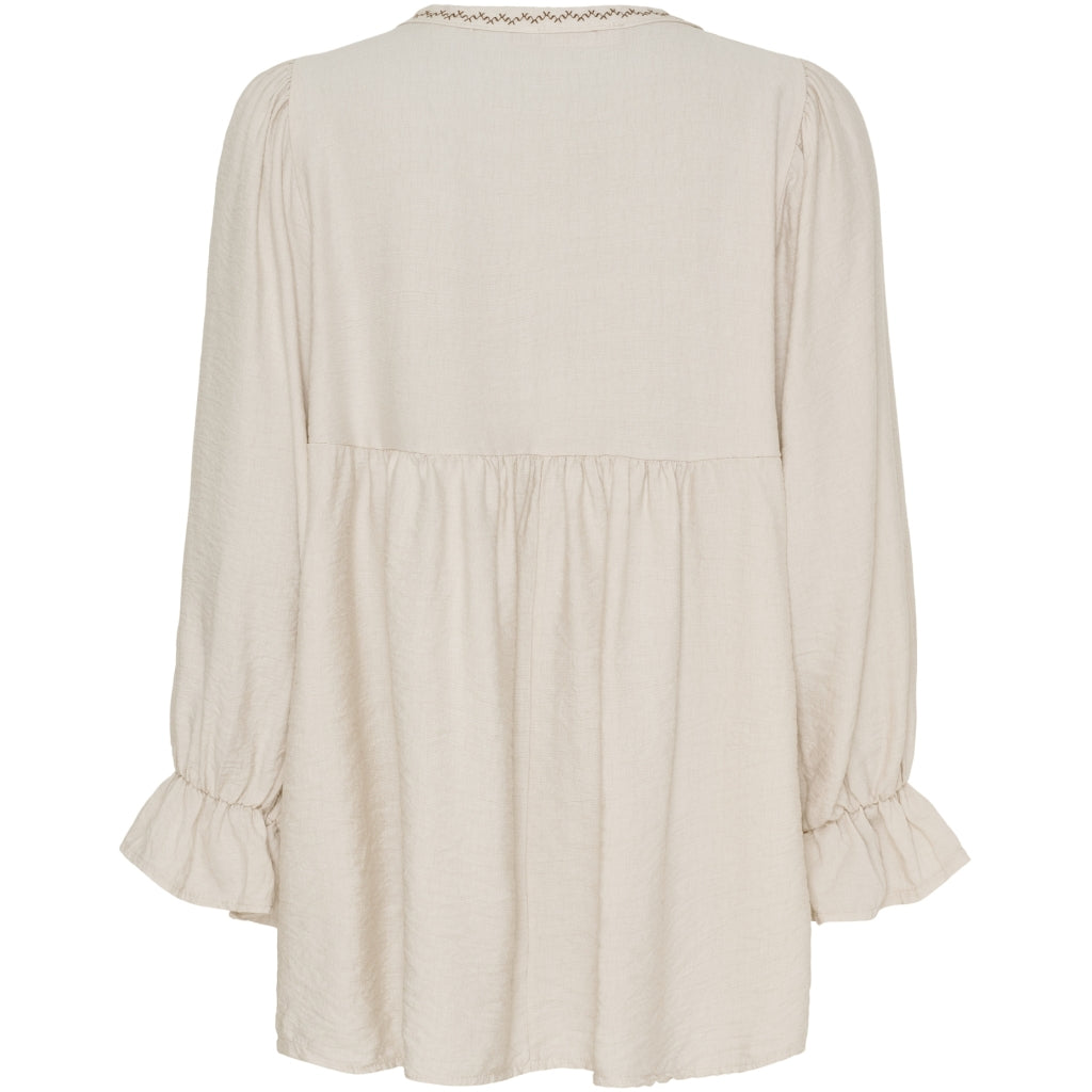MARTA DU CHATEAU Marta du Chateau dame bluse MdcPoppy 7473 Shirt Sabbia102