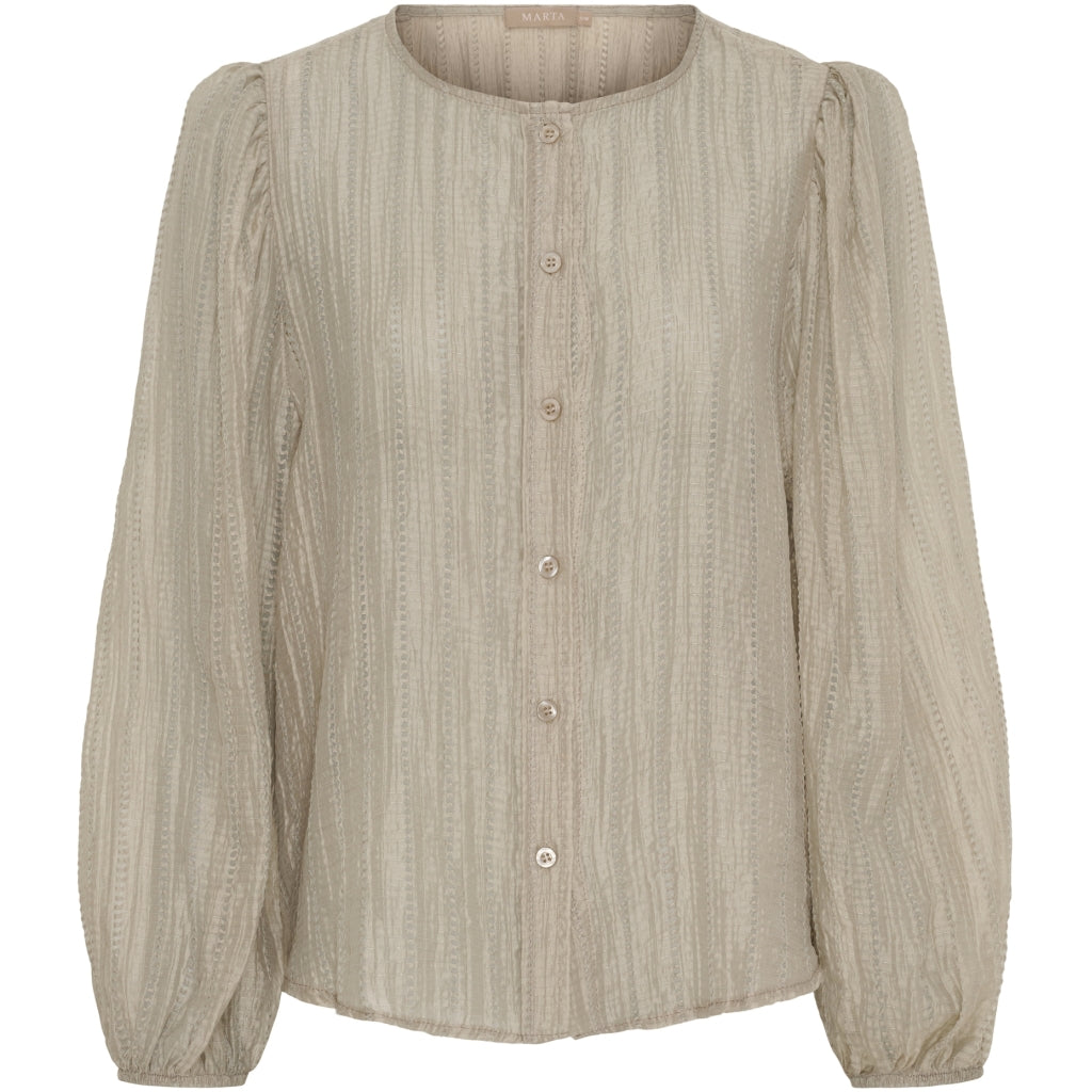 MARTA DU CHATEAU Marta du Chateau dame bluse MdcRoselle 58136PM Shirt Fango