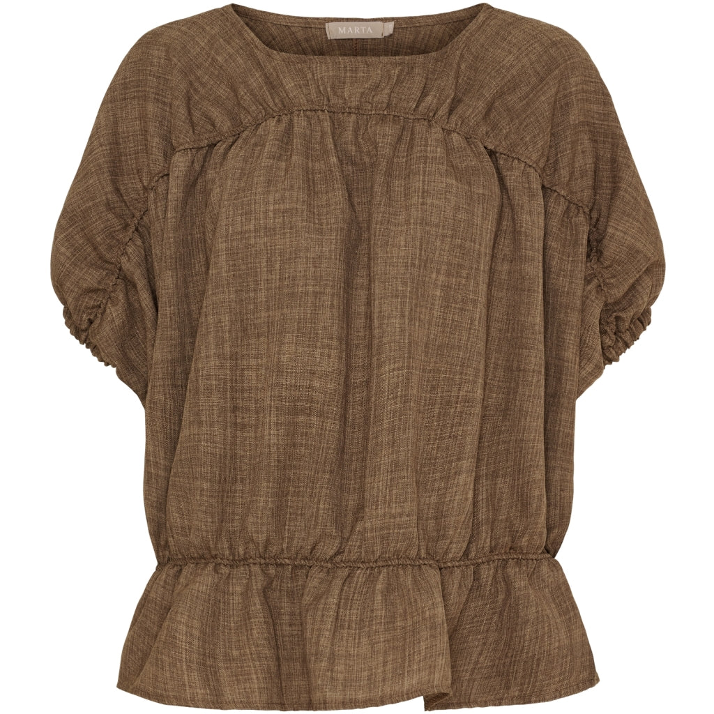 MARTA DU CHATEAU Marta du Chateau dame bluse MdcSaffron 258685 Blouse Brown