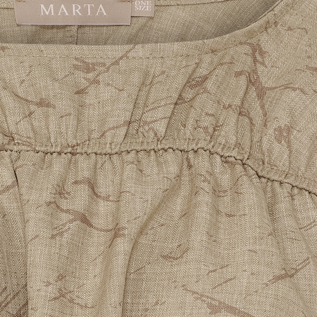 MARTA DU CHATEAU Marta du Chateau dame bluse MdcSaffron 258685 Blouse Camel Print