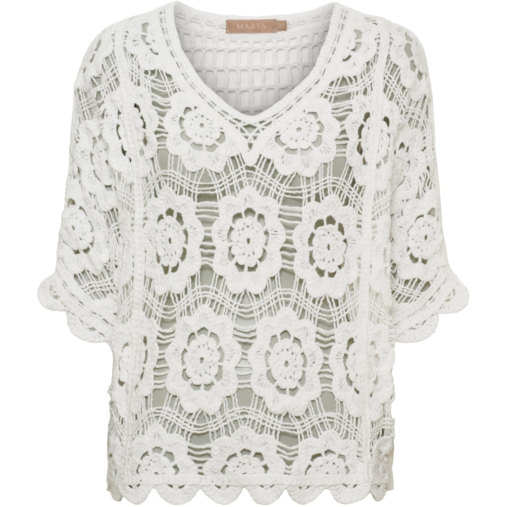 MARTA DU CHATEAU Marta du Chateau dame bluse MdcSassie 1016 Blouse White