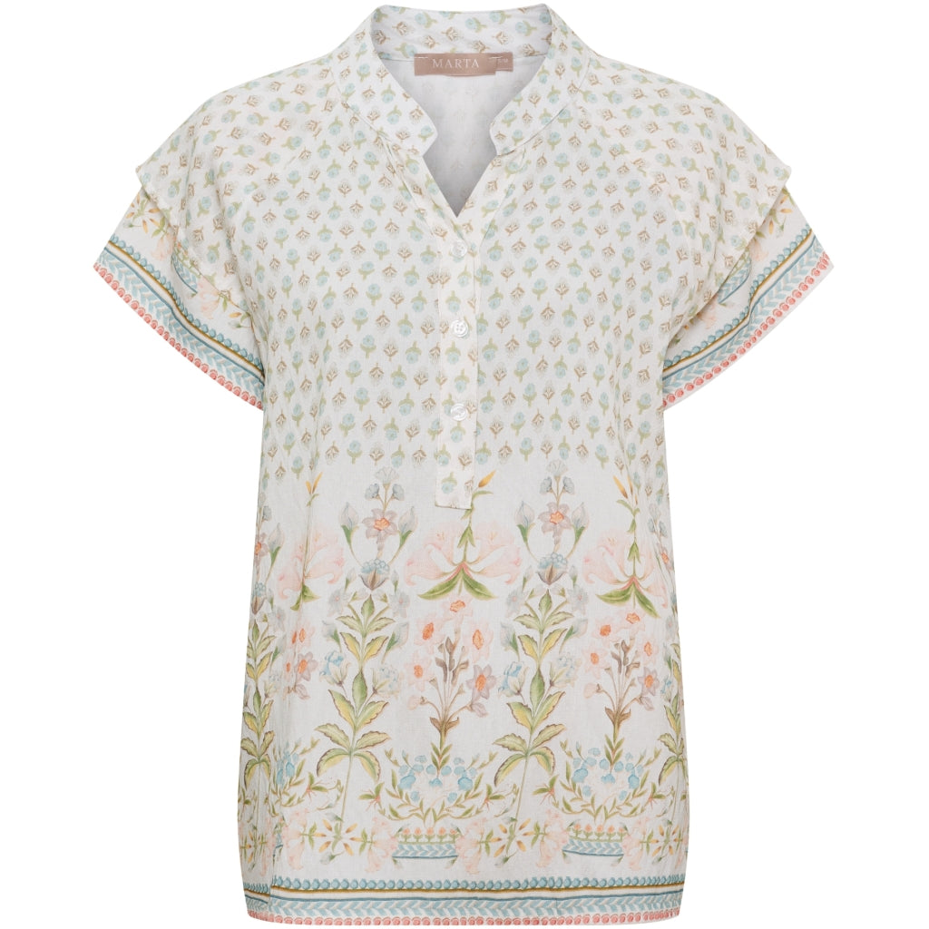 MARTA DU CHATEAU Marta du Chateau dame bluse MdcStinna 8461 Shirt Aqua