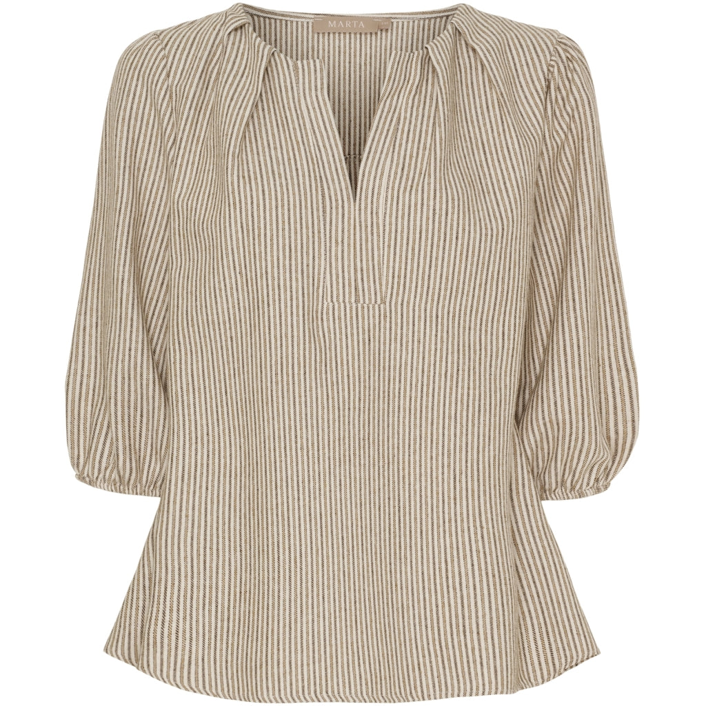 MARTA DU CHATEAU Marta du Chateau dame bluse MdcSybil 7516 Shirt BrownVar4