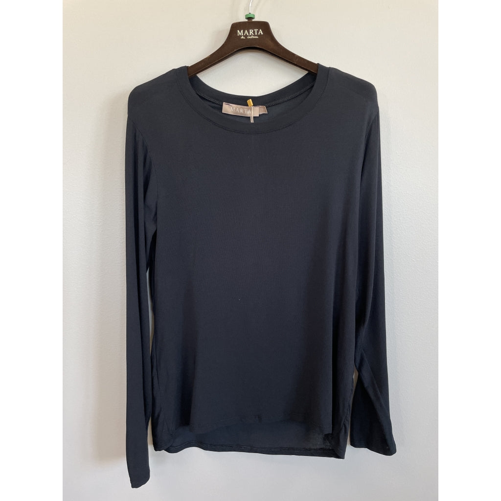 MARTA DU CHATEAU Marta du Chateau dame bluse top MdcElissa solid 7914 Top Black