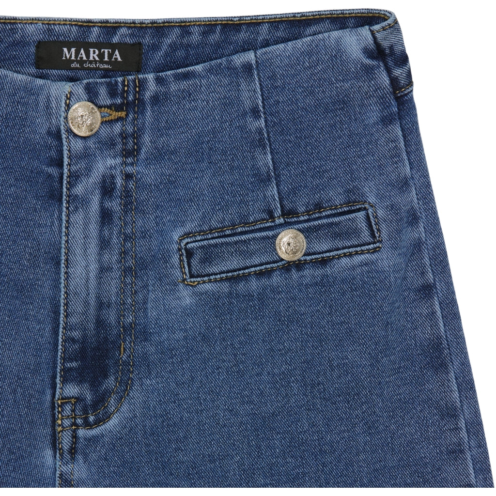 MARTA DU CHATEAU Marta du Chateau dame bukser MdcAgustina Mdc172-26181 Jeans Dark Blue Denim