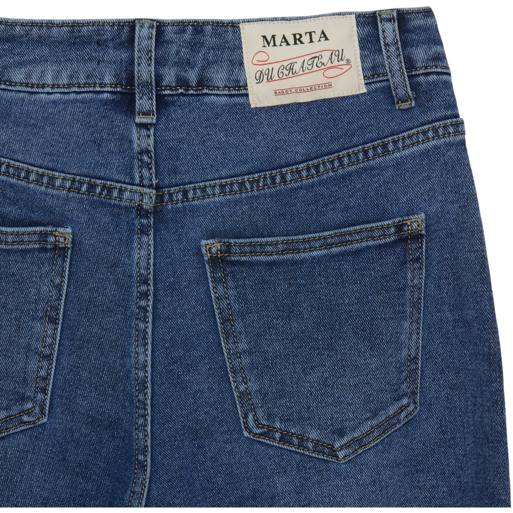 MARTA DU CHATEAU Marta du Chateau dame bukser MdcAlejandra Mdc173-26183 Jeans Dark Blue Denim