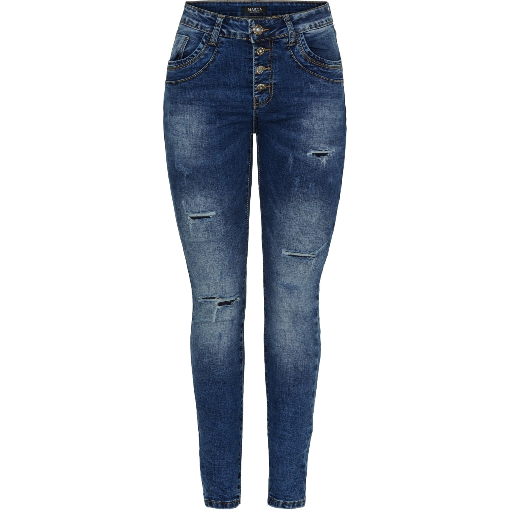 MARTA DU CHATEAU Marta du Chateau dame bukser MdcAna Mdc176-26164 Jeans Dark Blue Denim