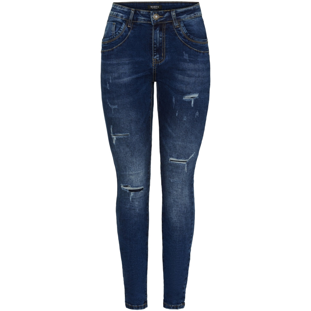 MARTA DU CHATEAU Marta du Chateau dame bukser MdcAzmina Mdc178-26165 Jeans Dark Blue Denim