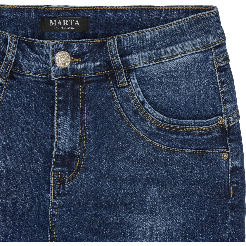 MARTA DU CHATEAU Marta du Chateau dame bukser MdcCamila Mdc179-26167 Jeans Dark Blue Denim