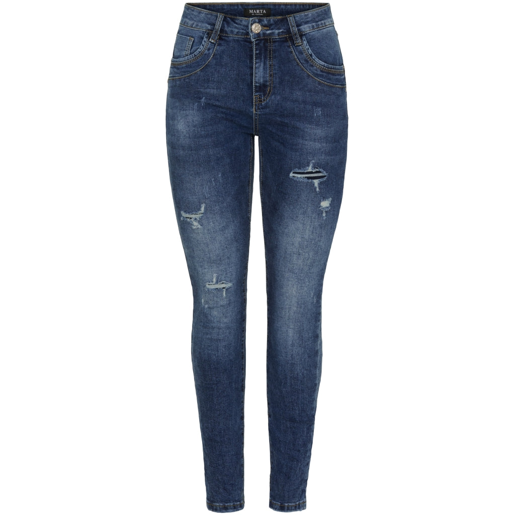 MARTA DU CHATEAU Marta du Chateau dame bukser MdcCamila Mdc179-26167 Jeans Dark Blue Denim