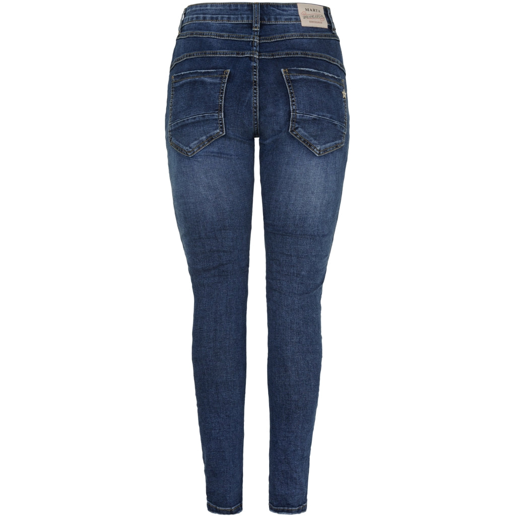 MARTA DU CHATEAU Marta du Chateau dame bukser MdcCarla Mdc181-26173 Jeans Dark Blue Denim